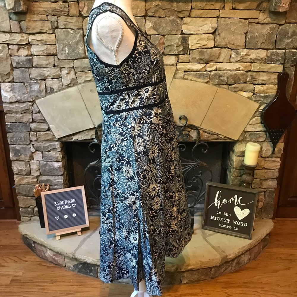 NWOT Petite Eddie Bauer Floral Sleeveless Dress 8 - Picture 5 of 8